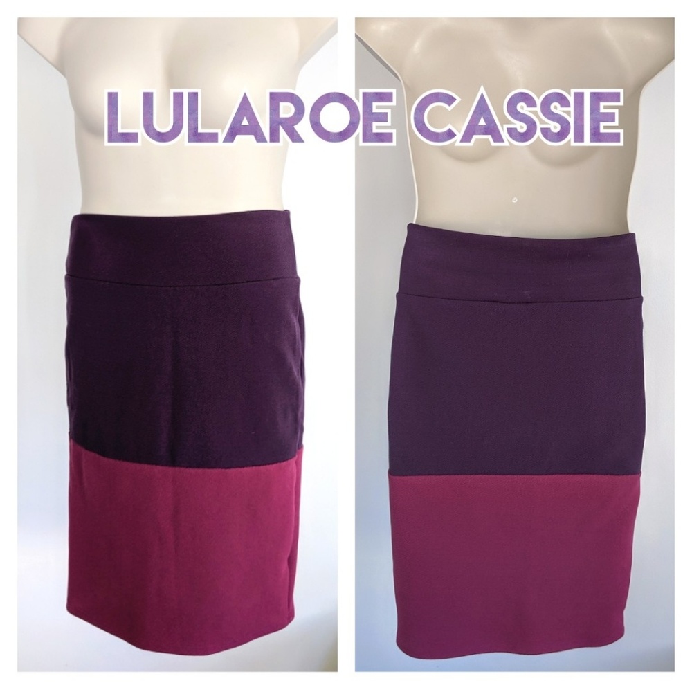 LulaRoe Cassie pencil skirt, two tone